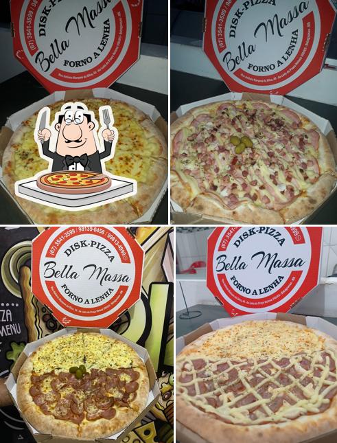 Escolha pizza no Disk Pizza Bella Massa Batguassu MS