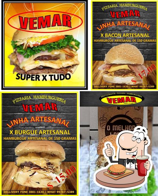 Consiga um hambúrguer no VEMAR Restaurante, Lanchonete e Pizzaria