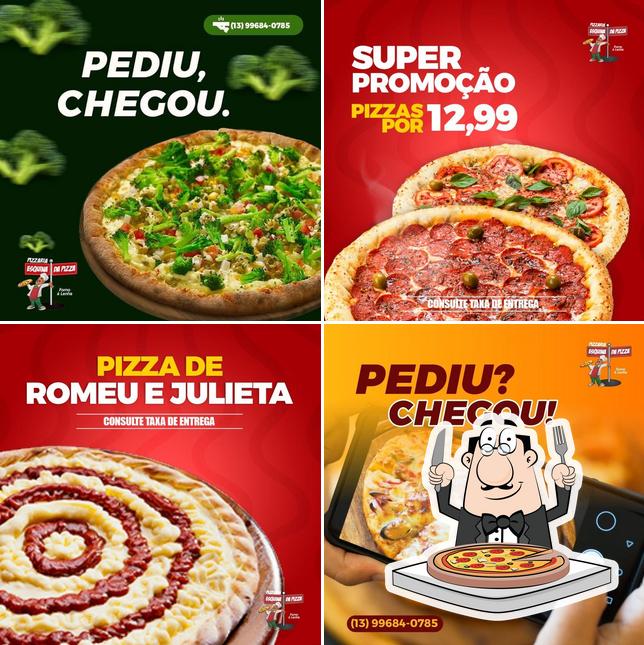 Escolha pizza no Esquina da Pizza