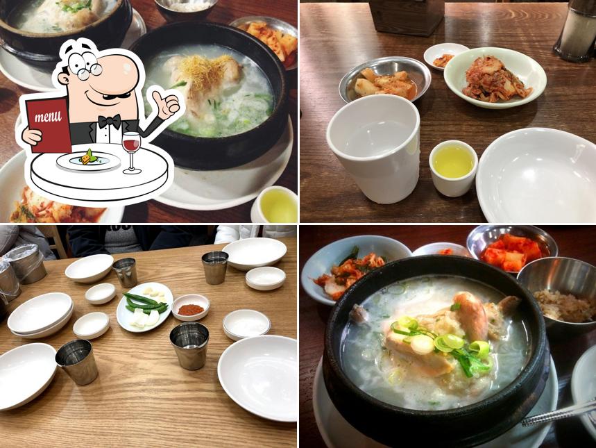 Food at Baekje Samgyetang