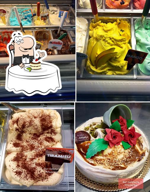 Bar-Gelateria Milledelizie serve un'ampia selezione di dessert