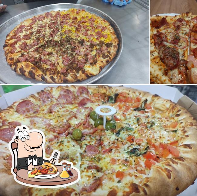 Peça diferentes variedades de pizza