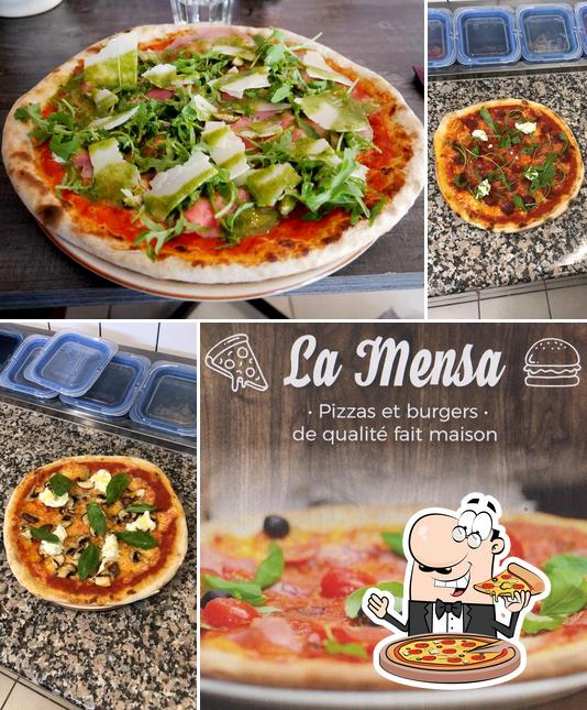 A Pizzéria La Mensa, vous pouvez prendre des pizzas