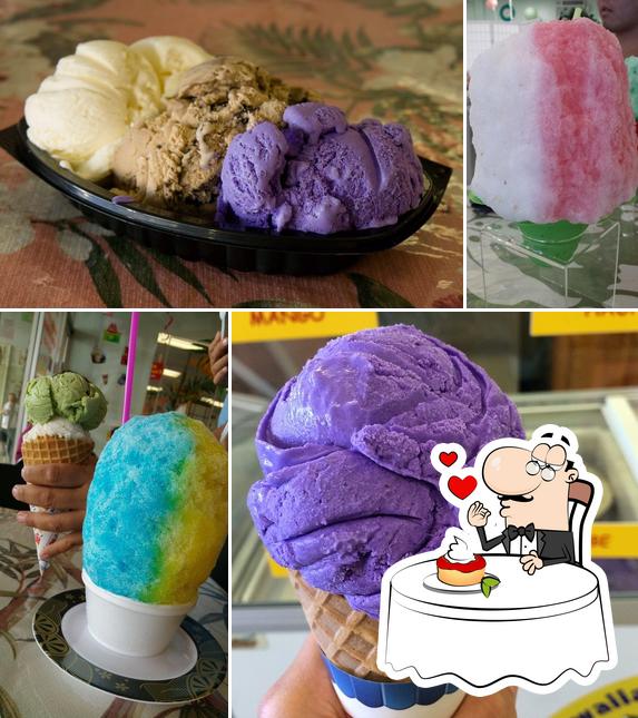C87f Restaurant Hawaiian Brain Freeze Shave Ice And Ice Cream Dessert 