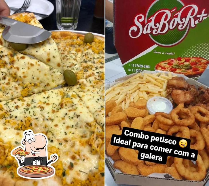 No Pizzaria e Hamburgueria Sabor +, você pode desfrutar de pizza