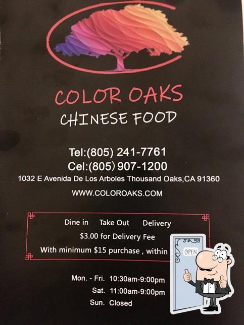 Look at the pic of Color Oaks Chinese Food