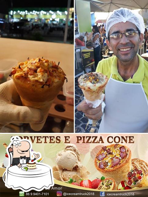 Pizzaria e restaurante provê uma variedade de sobremesas