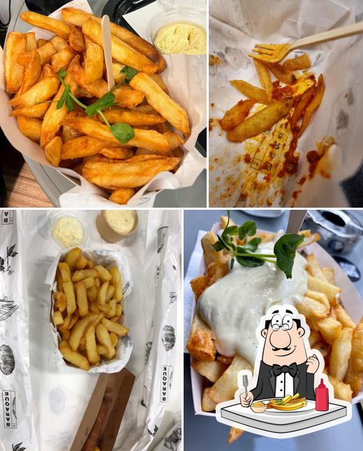 A La Baraque vous pouvez essayer des frites, des pommes frites