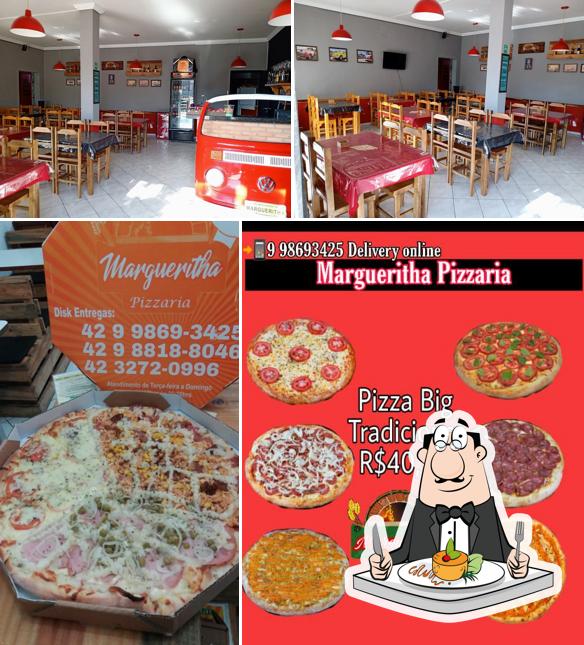 A Margueritha Pizzaria se destaca pelo comida e interior