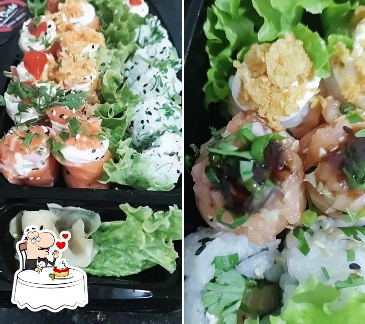 SIL SUSHI DELIVERY serve uma escolha de pratos doces