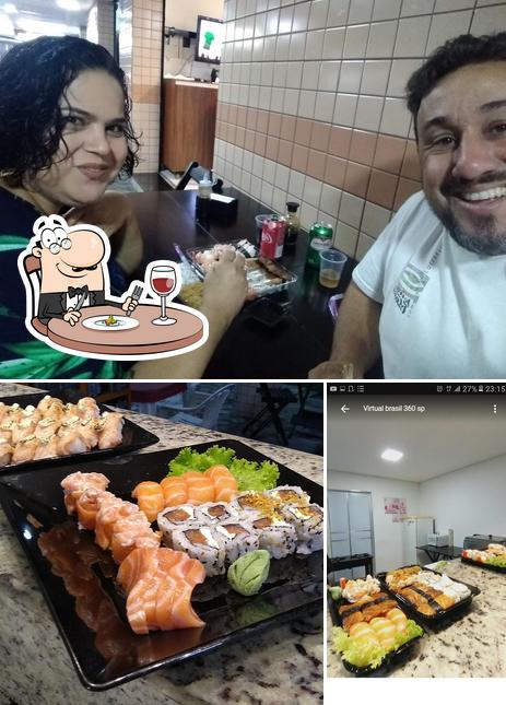 A ilustração da comida e interior a SUSHI MAKI Ipatinga