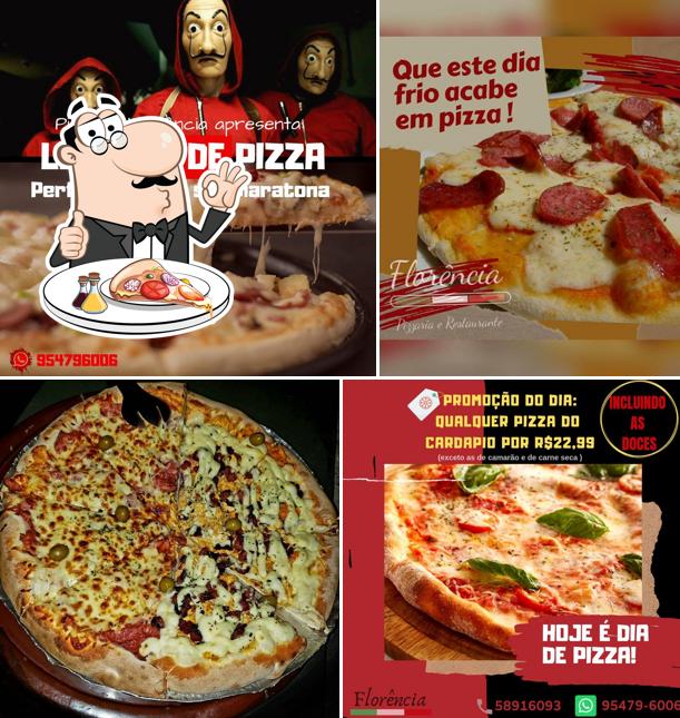 No Pizzaria Florência, você pode pedir pizza