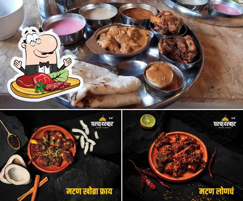 Get meat dishes at Gharcha Darbaar - Belagavi