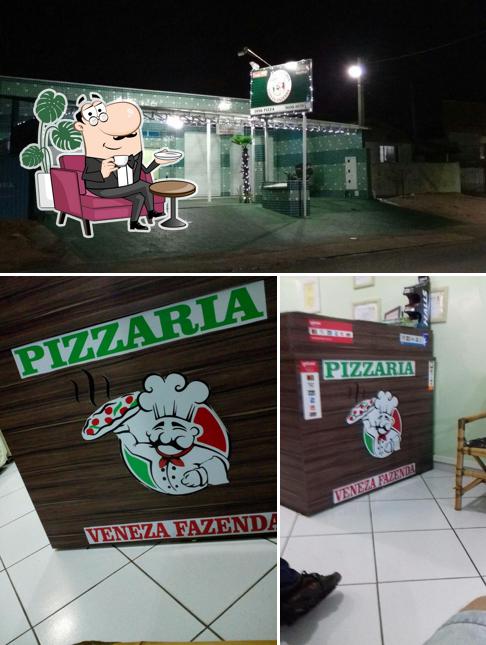 O interior do Pizzaria Veneza Fazenda