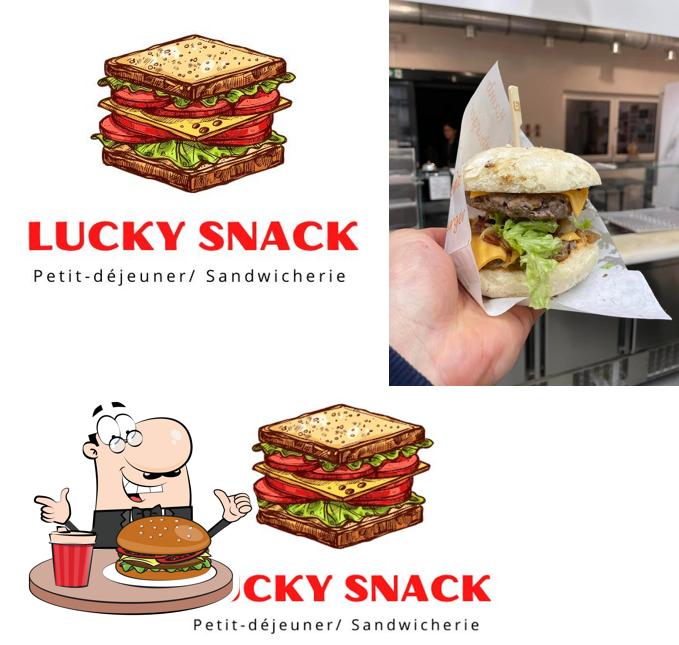 Commandez un hamburger à Lucky Snack