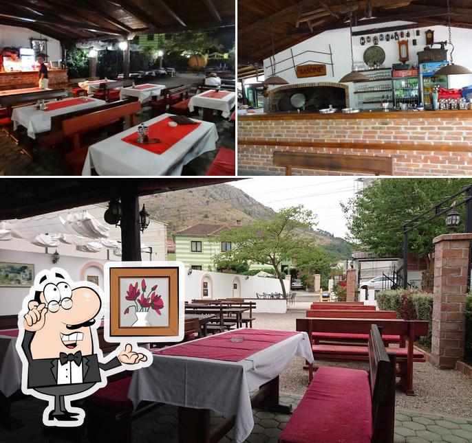 Voici l’image représentant la intérieur et comptoir de bar sur Bašćine