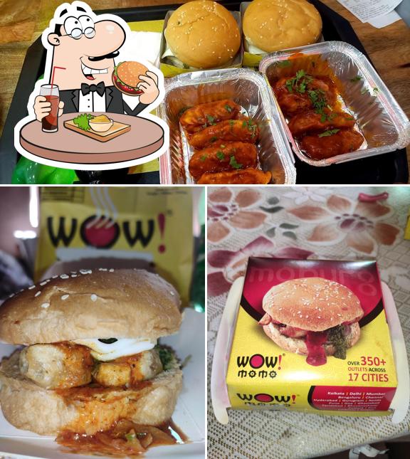Try out a burger at Wow! Momo