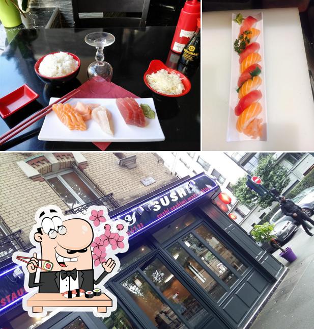 Les sushi sont offerts par Happy Sushi