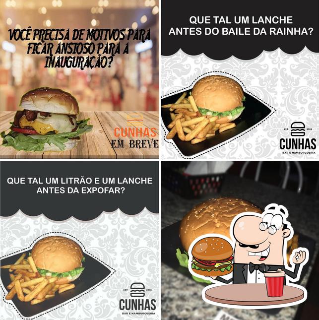 Consiga um hambúrguer no Cunhas Bar e Hamburgueria