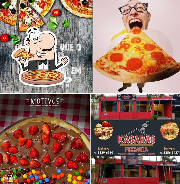 No Kasarão Pizzaria, você pode desfrutar de pizza