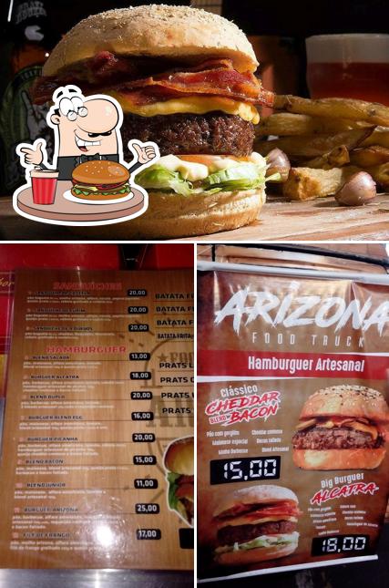 Order a burger at Arizona food truck