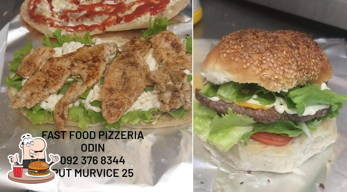 Prova un hamburger a Fast food Odin