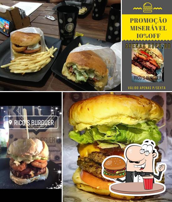 Peça um hambúrguer no RICO'S BURGUER HAMBURGUERIA ARTESANAL