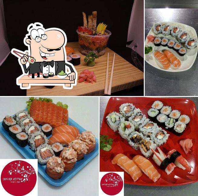 Prove diferentes opções de sushi