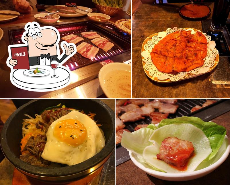 Platos en Korean BBQ