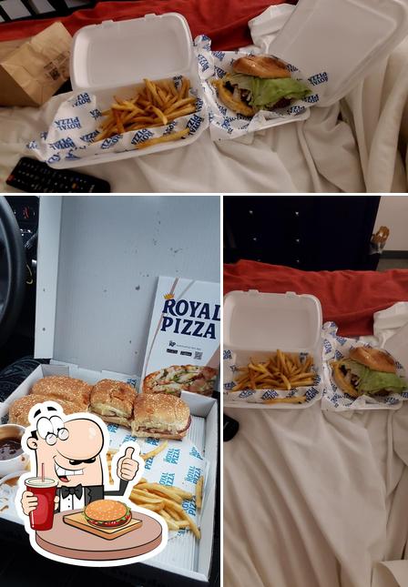 Get a burger at Royal Pizza