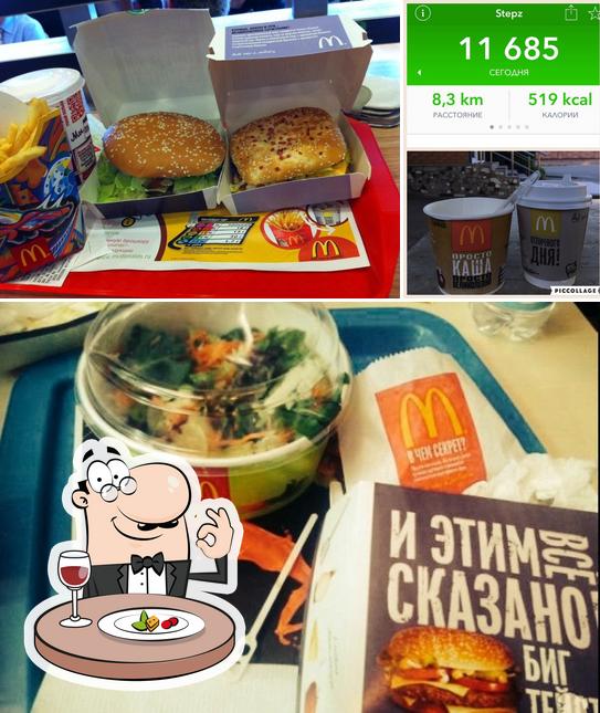 Among different things one can find food and drink at McDonald's