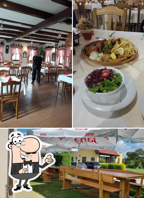 Gli interni di Restoran Potrti Kotač