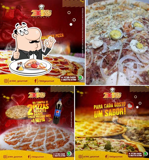 Escolha diferentes tipos de pizza