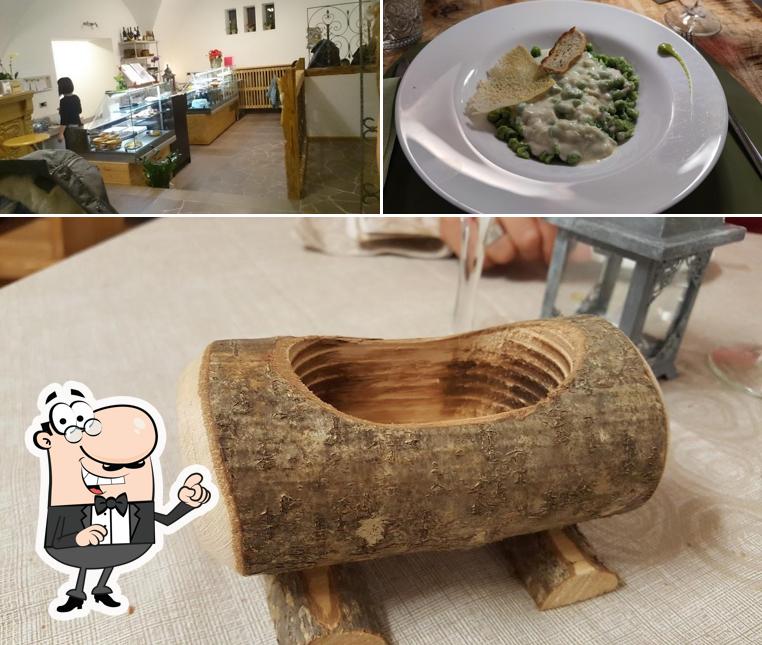La interni e cibo del ristorante
