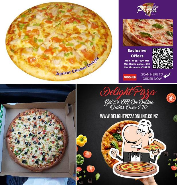 Try out pizza at Delight Pizza Papakura