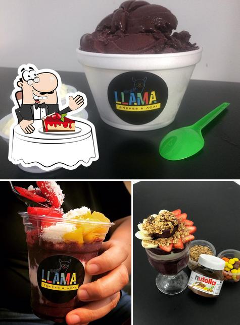 LLAMA Crepes e Açaí provê uma variedade de sobremesas