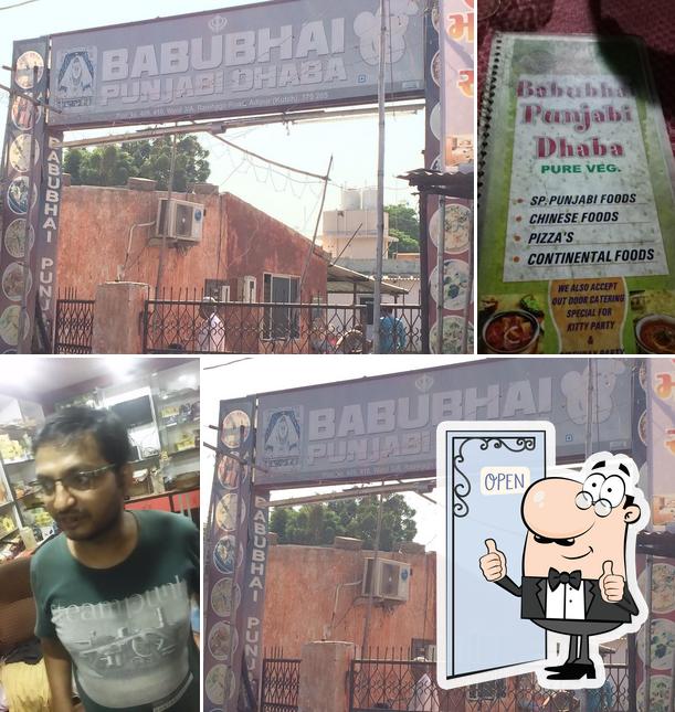 See this picture of Babubhai Ka Dhaba