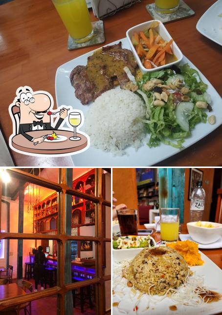 Фотография, на которой видны еда и внутреннее оформление в Restaurante Bar Casona