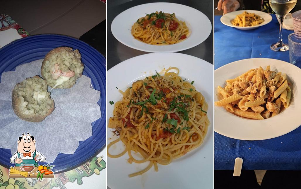 Spaghetti alla bolognese al Pescheria pronto cuoci Mare blu Nizza