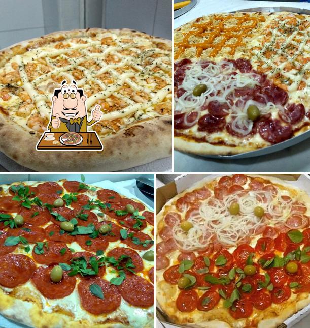 Peça diferentes tipos de pizza