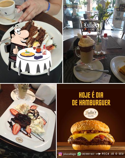 Hambúrguer em Juliu's Cafe