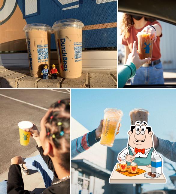 Enjoy a beverage at Dutch Bros Coffee