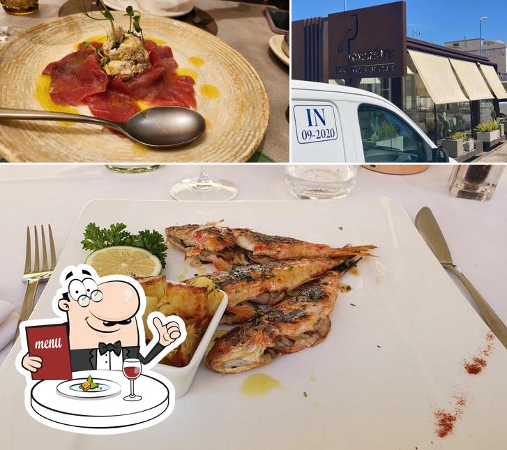 La cibo e esterno del ristorante