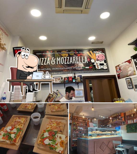 Gli interni di Pizza e Mozzarella