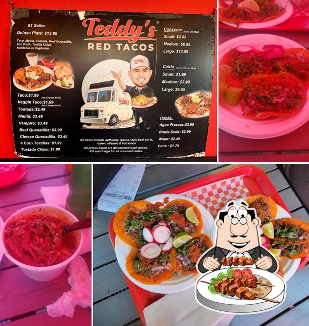 Food at Teddy's Red Tacos East LA