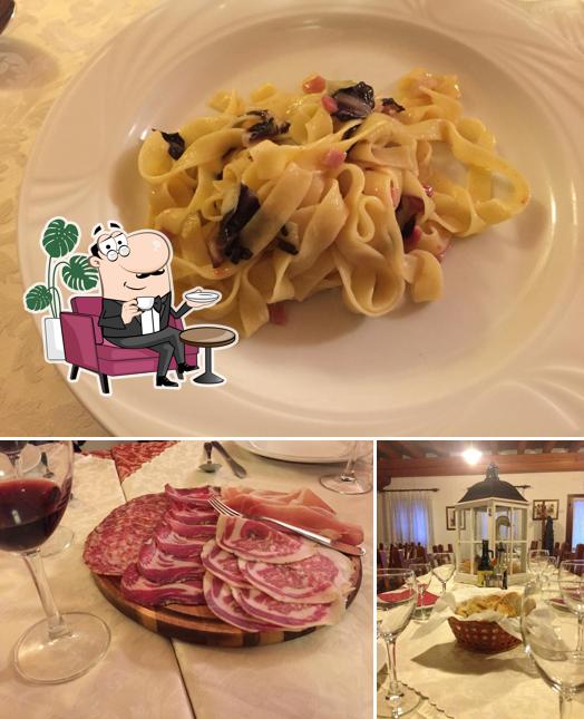 Among different things one can find interior and food at Agriturismo alle Rive