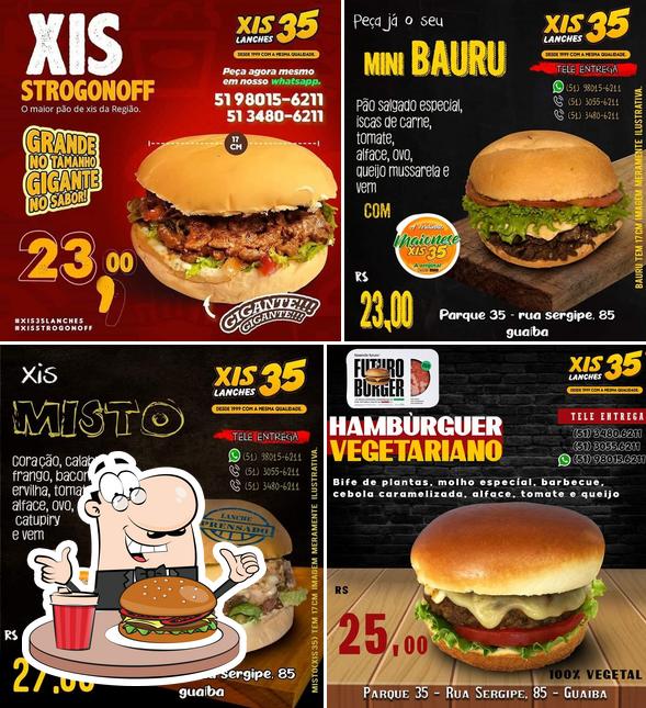 Peça um hambúrguer no Xis 35