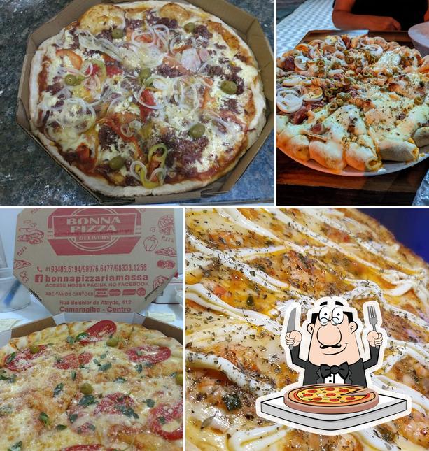 No BONNA PIZZA, você pode pedir pizza