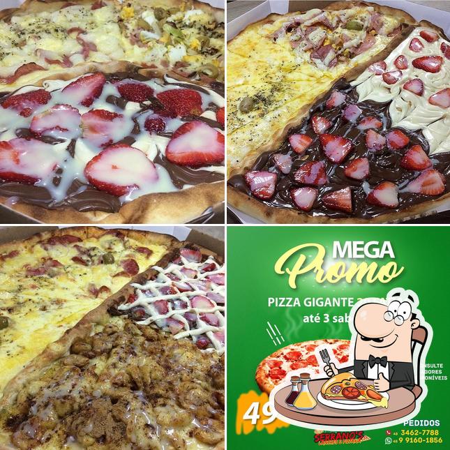 Peça pizza no Serrano’s Lanches e Pizzaria