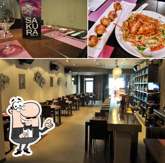 Observa las fotos que hay de interior y comida en Restaurante Sakura